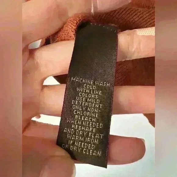 Sebastian Cooper Men’s Orange Cotton Cashmere Old Money Preppy Sweater Medium - Picture 11 of 13